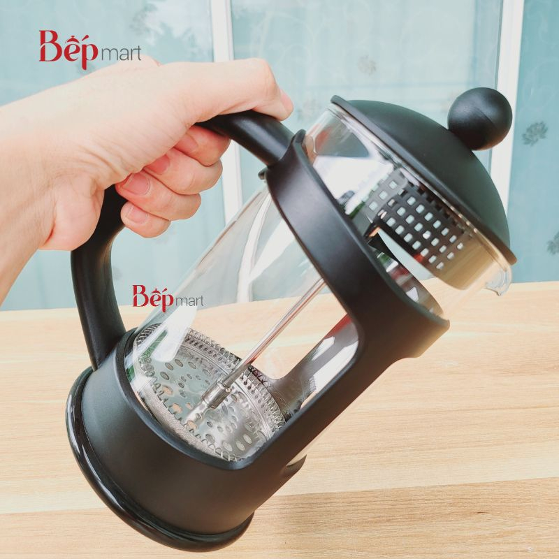 Bình pha cà phê Pháp LocknLock French Press LLG018 dung tích 800ml, chất liệu thủy tinh, - bepmart - hàng chính hãng