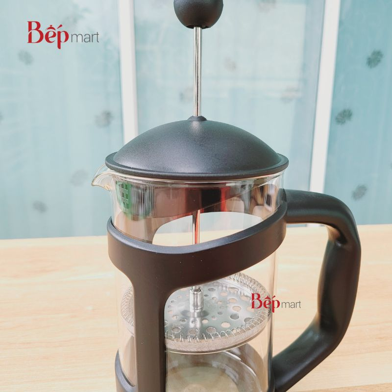 Bình pha cà phê Pháp LocknLock French Press LLG018 dung tích 800ml, chất liệu thủy tinh, - bepmart - hàng chính hãng