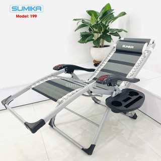 Ghế xếp thư giãn SUMIKA 199 - lăn tay massage, khung vuông cao cấp
