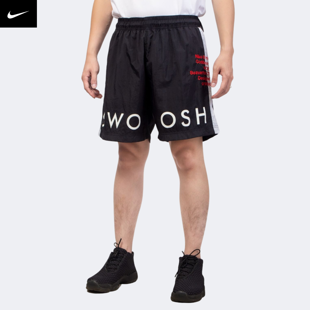 NIKE - Quần ngắn thể thao nam nữ Nike Sportswear Swoosh Woven Short chính hãng - Đen