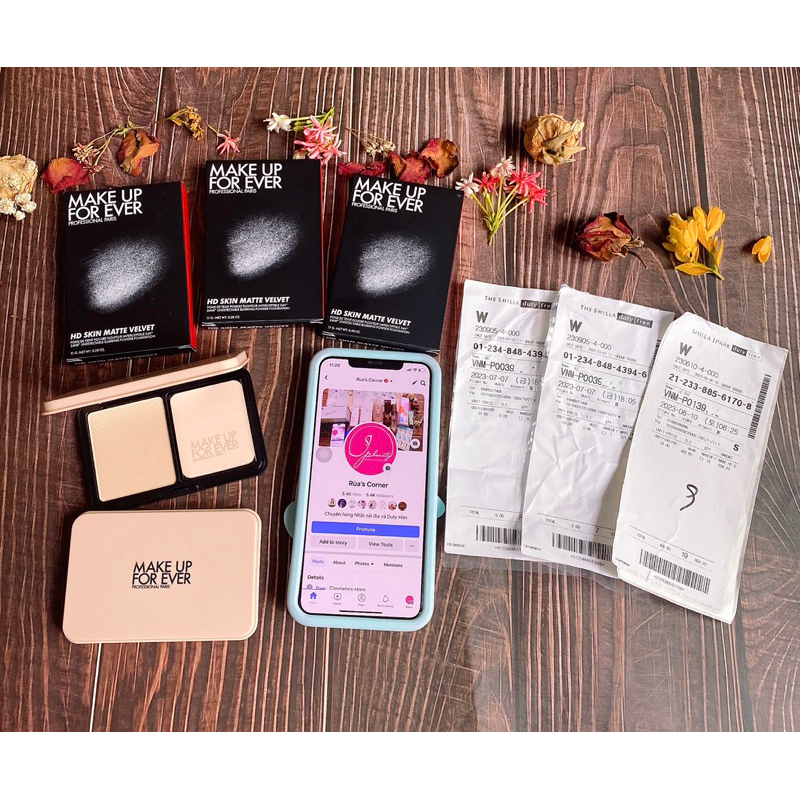 Phấn Nền Make Up For Ever HD Skin Matte Velvet Skin Blurring Powder Foundation