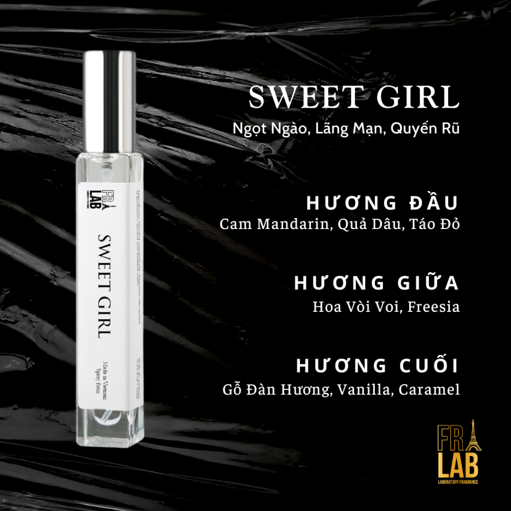 Nước Hoa Nữ Fralab Angle Girl, Sweet Girl và School Girl Ngọt Ngào, Mộng Mơ, Quyến Rũ, Chai Xịt 10ml