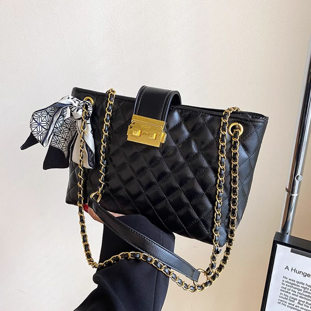 Túi xách nữ trần trám đẹp kèm nơ đi làm đi chơi da PU đeo chéo đeo vai ROSASO TX20