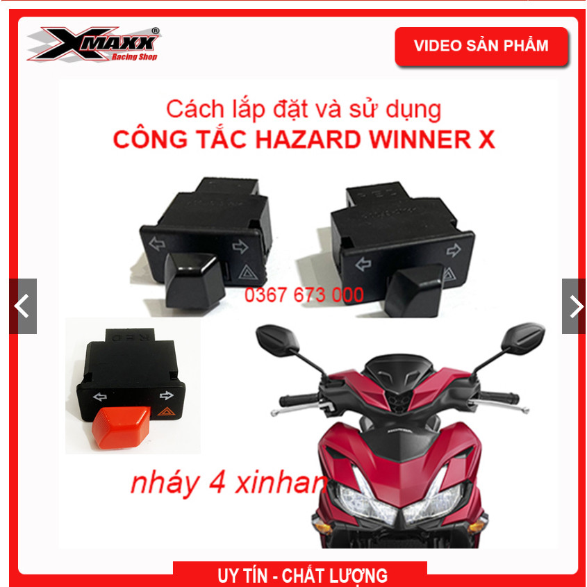 Công tắc Hazard Winner X | Chi tiết lắp đặt và sử dụng | Công tắc Hazard