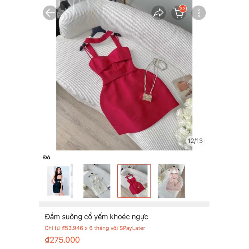 Đầm thiết kế new <48kg ảnh thật