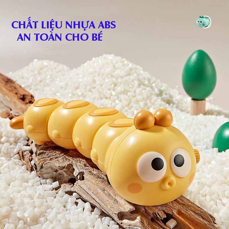 Đồ chơi con sâu chạy cót vui nhộn đáng yêu cho bé, chạy đà bằng dây cót,chất liệu nhựa ABS an toàn cho bé
