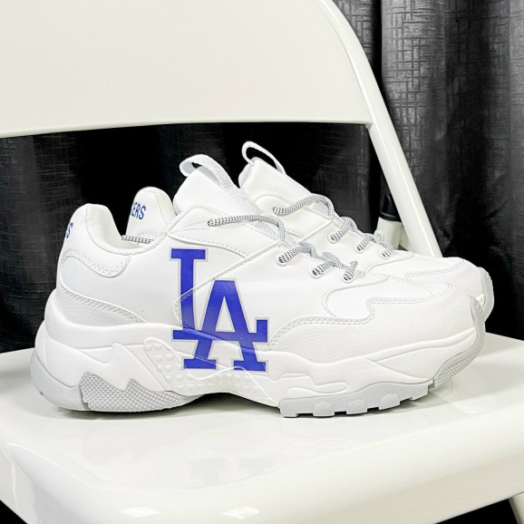 Giày Sneaker MLB LA, Giày Thể Thao LA Da Bò Tăng Chiều Cao 4cm Siêu Hot Siêu Xinh Full Size đế tách bản chuẩn