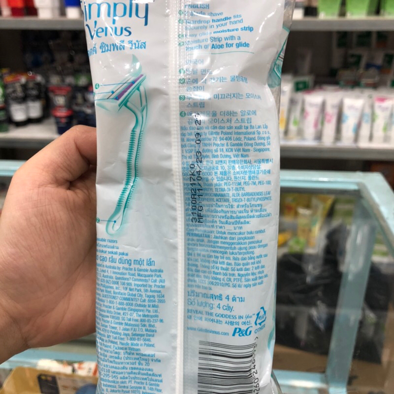 Dao Cạo Nữ Gillette Venus Simply 2 Basic 2 Lưỡi