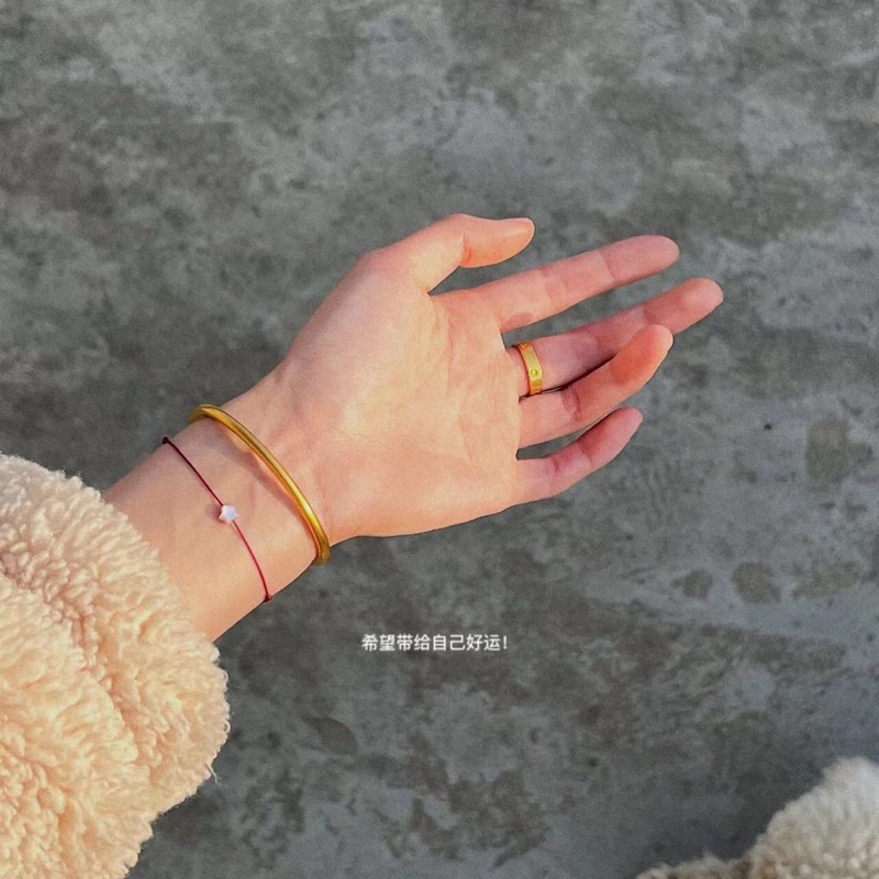 Vòng tay chỉ đỏ may mắn mix charm xà cừ