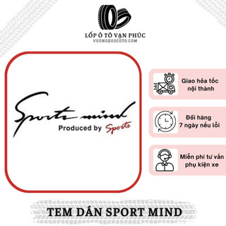 Tem dán trang trí mui ô tô xe hơi sport mind produced by sports