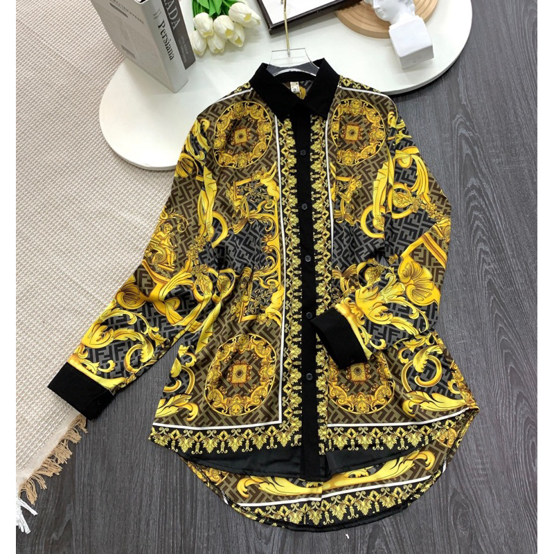 Áo lụa dáng dài sang chảnh dáng trùm mông thời trang Shop Chavi Clothing
