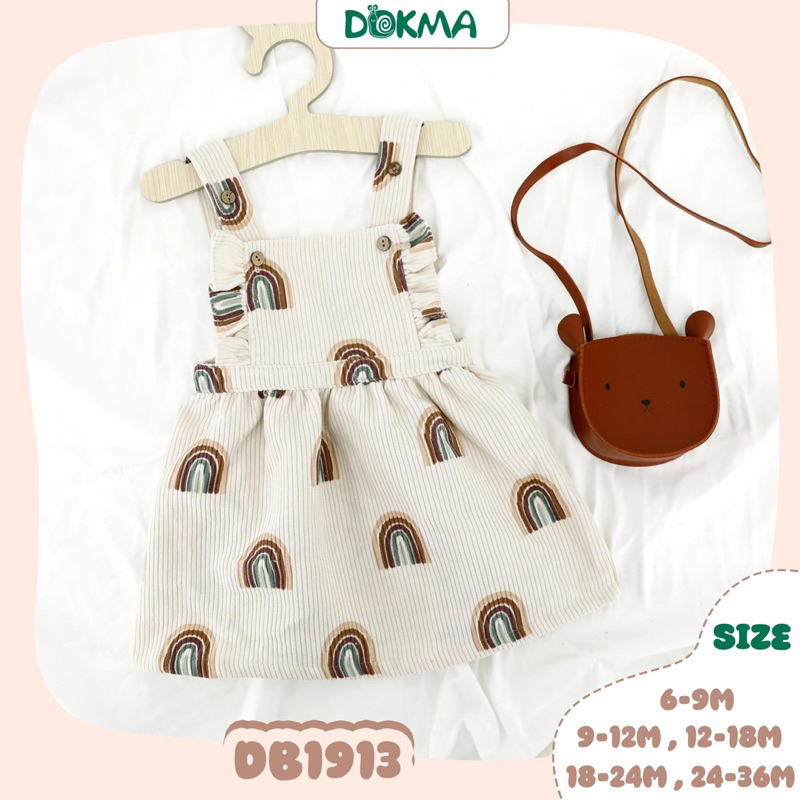 Yếm nhung tăm xinh cho bé gái dokma DB1913   2023