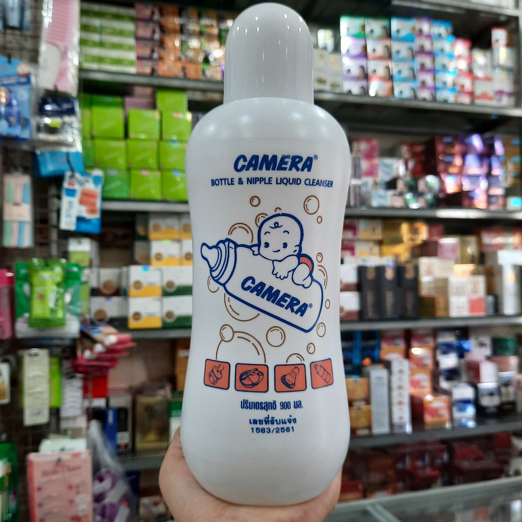Nước Rửa Bình Sữa, Nước Súc Bình Sữa Và Núm Vú Hiệu CAMERA Thái Lan 900 ml
