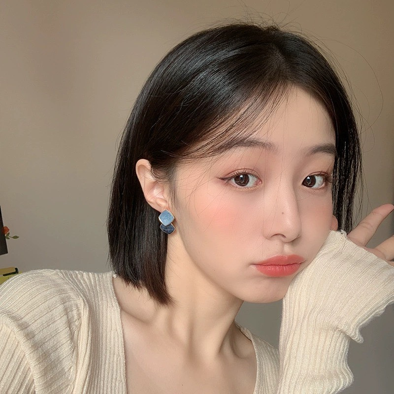 Bông tai khuyên tai sét 7 đôi chất liệu mạ bạc không gỉ 1 hộp fullbox siêu sang chảnh