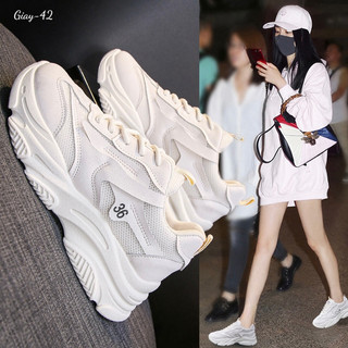 Size lớn 38-39-40-41-42 giày thể thao đế độn cao 5cm bít mũi tăng chiều cao giay-42