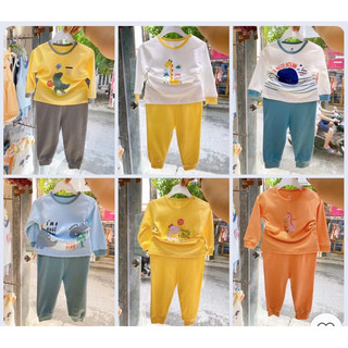 [SALE] Bộ thu đông Lullaby bé trai chất dày, Bộ lulaby hoạ tiết đáng yêu cho bé NH108B