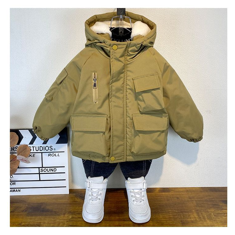 Áo khoác lót lông cừu cho bé trai