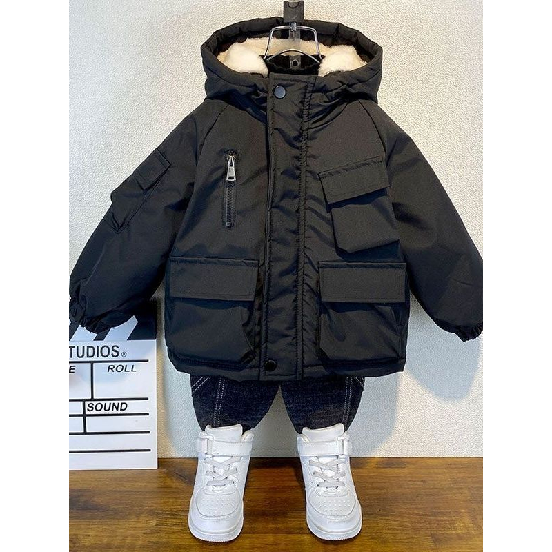 Áo khoác lót lông cừu cho bé trai