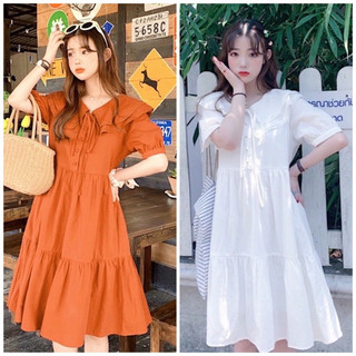 Đầm babydoll viền ren 2 màu