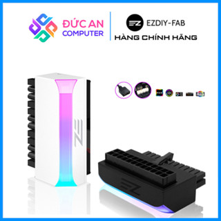 Cầu Đảo Góc 90 Độ EZDIY-FAB Cổng 24pin Mainboard Led ARGB - Đồng Bộ Mainboard / Bộ Hub
