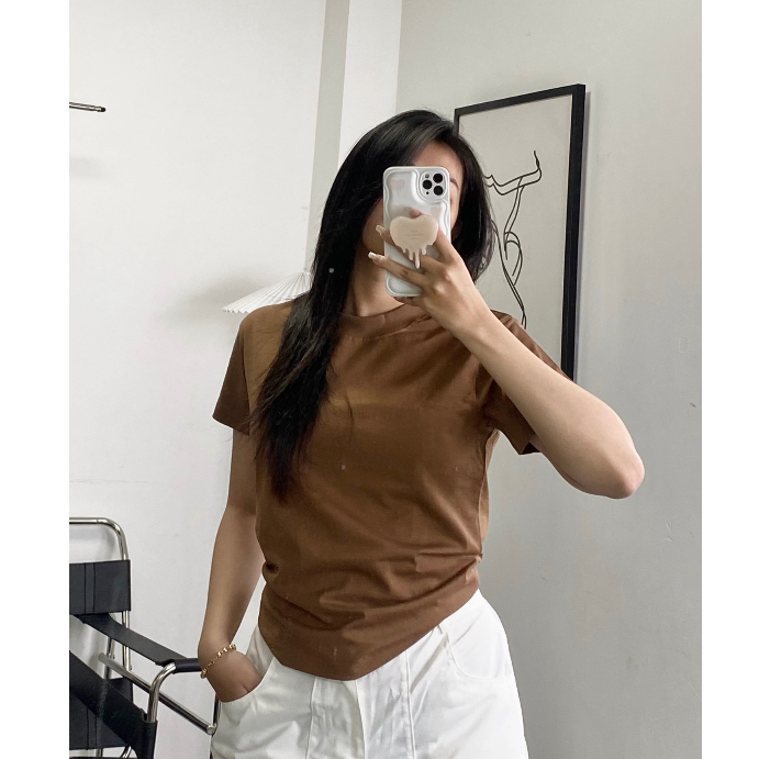 Áo thun nữ trơn BABY TSHIRT DAMIESE Cotton 100% 250gsm