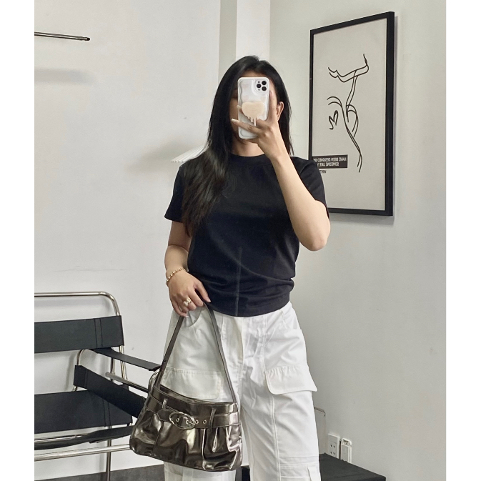 Áo thun nữ trơn BABY TSHIRT DAMIESE Cotton 100% 250gsm