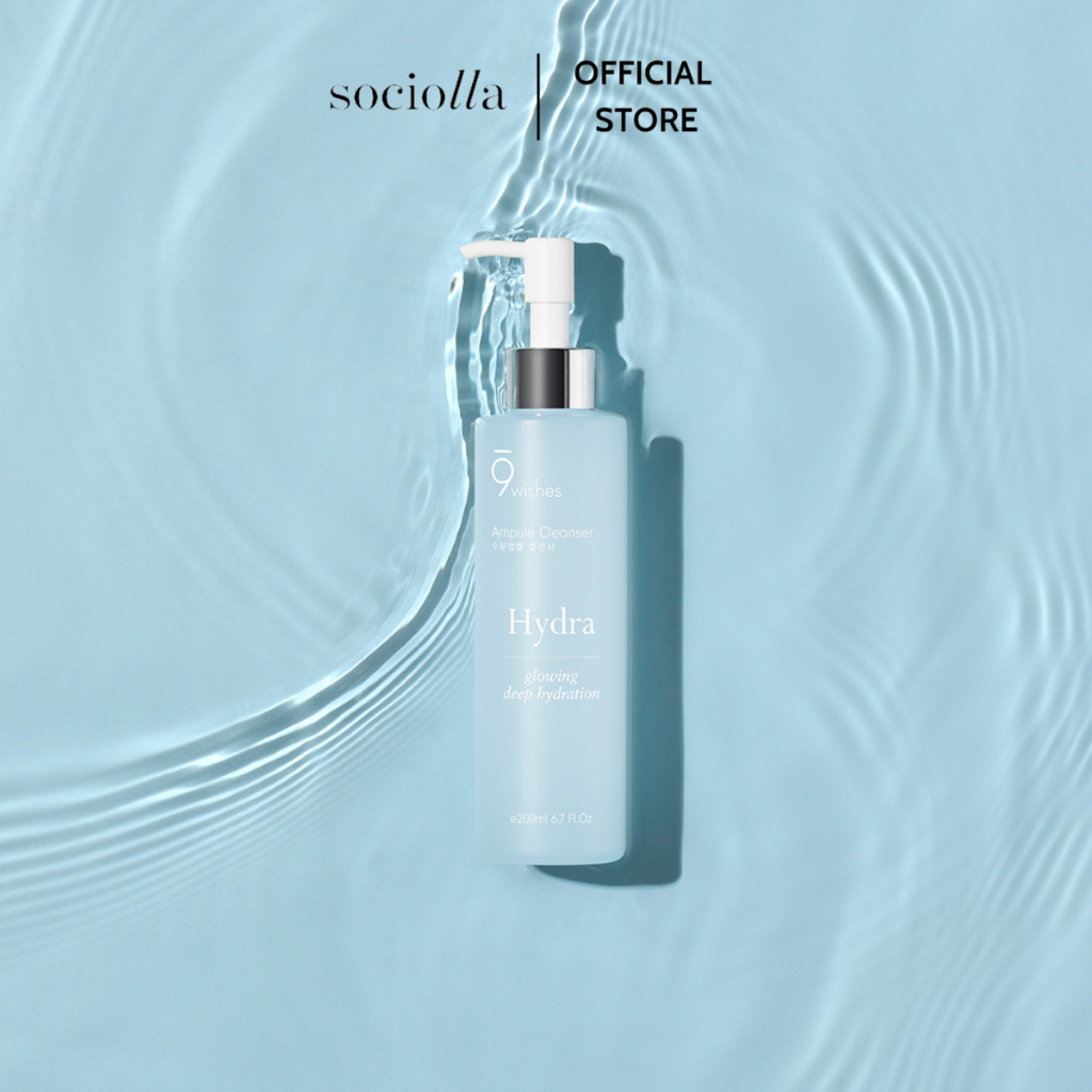 Gel Rửa Mặt Dưỡng Ẩm 9 Wishes Hydra Cleansing Ampule 200ml