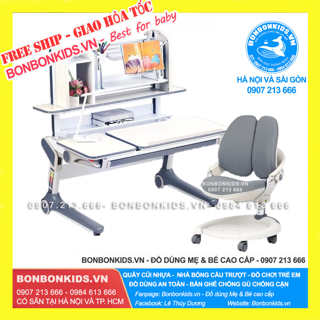 Bộ Bàn Ghế Học Thông Minh Chống Gù Chống Cận D11 Pro Royal - C02D