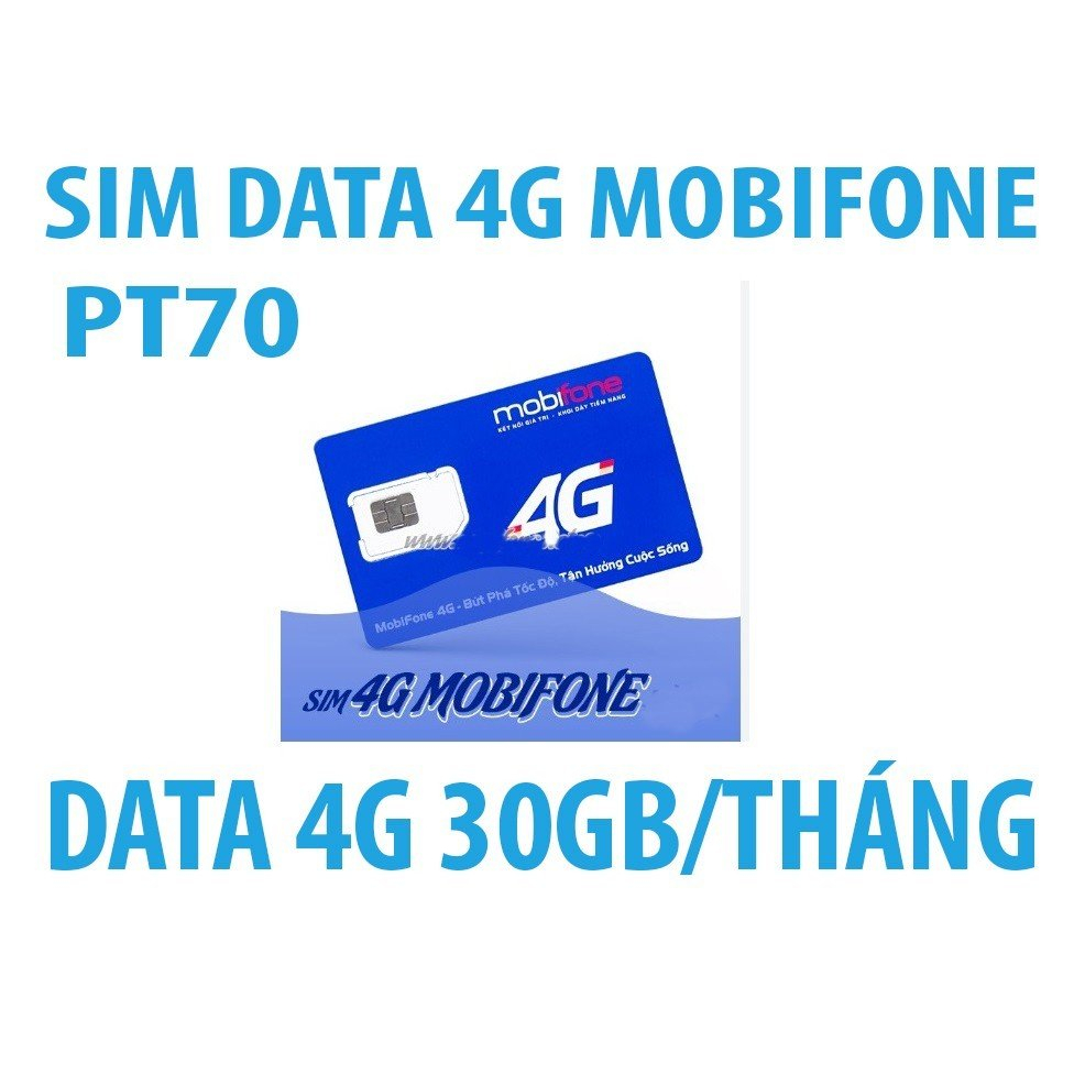 Sim data 4G gói cước PT70 Chuyên Dụng cho Shipper ,Telesale, giá duy trì 70k sử dụng toàn quốc