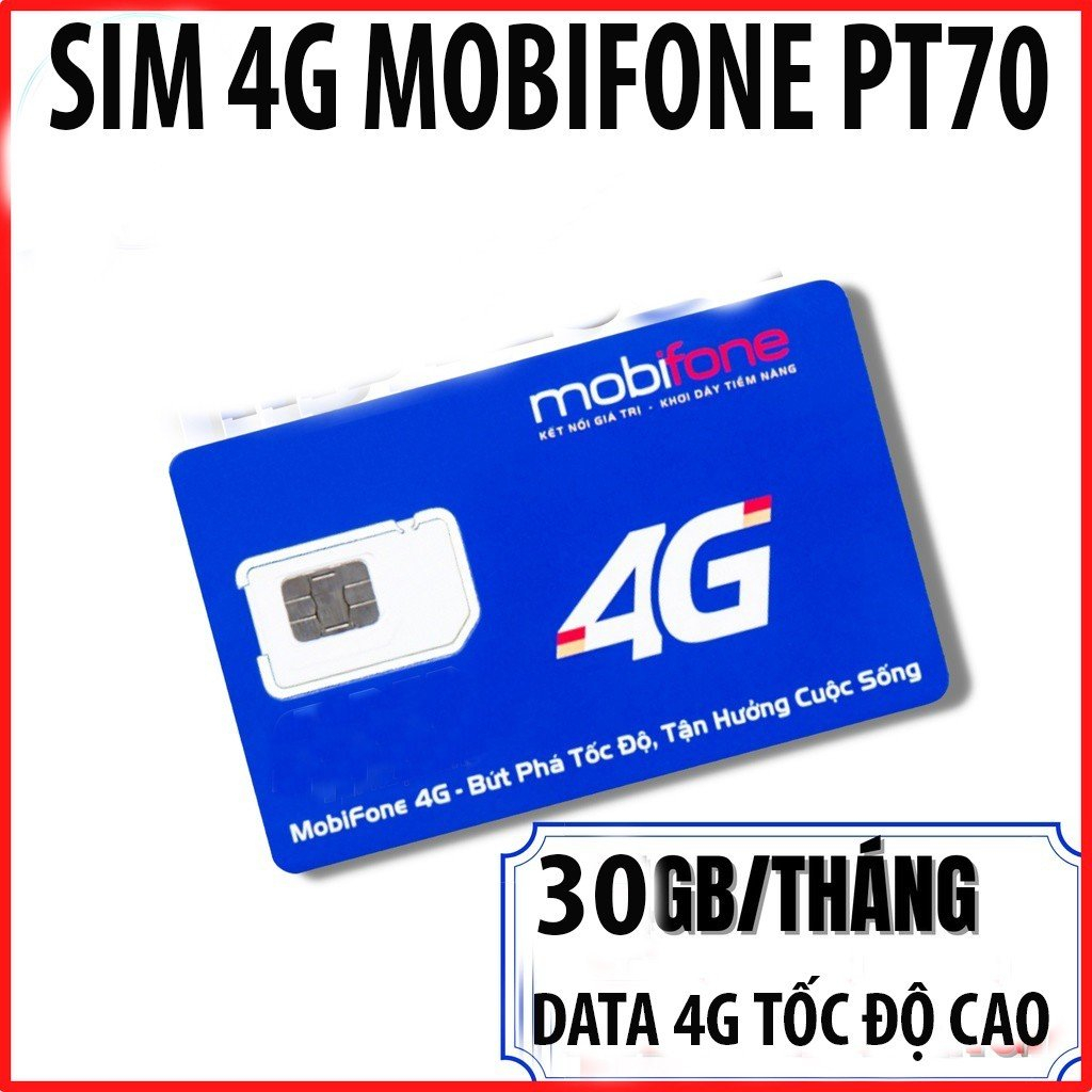 Sim data 4G gói cước PT70 Chuyên Dụng cho Shipper ,Telesale, giá duy trì 70k sử dụng toàn quốc