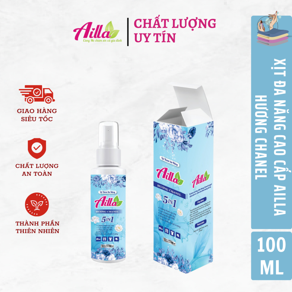 Xịt Thơm Đa Năng Ailla Giúp Áo Quần Lưu Hương Lâu, An Toàn Với Làn Da, Phù Hợp Cho Cả Đi Chơi Và Đi Làm