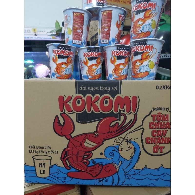 Mì Kokomi Đại Tôm chua cay thùng 24ly