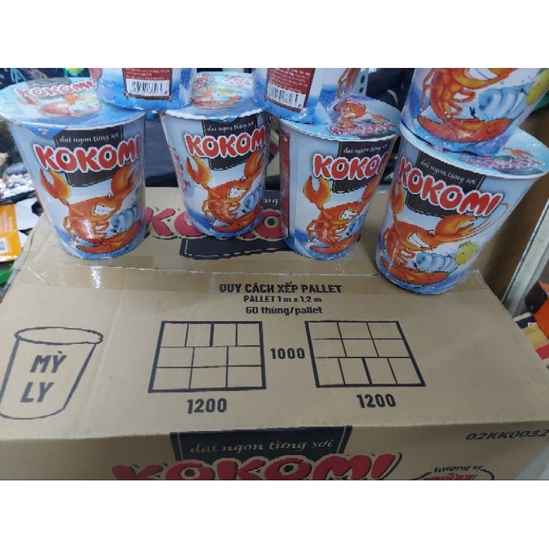 Mì Kokomi Đại Tôm chua cay thùng 24ly