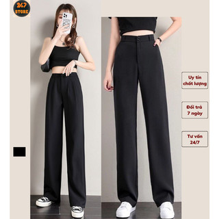  Quần tây công sở dáng dài suông khoá giữa vải tuyết mưa cao cấp 247STORE 0995-p2k5 