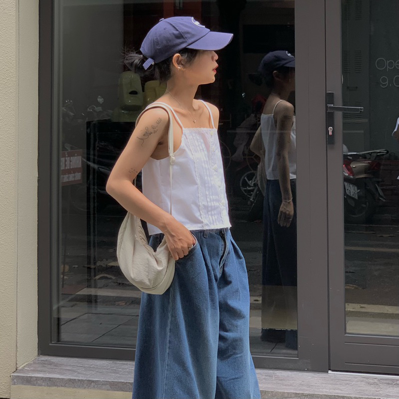 Aimee Top - Áo 2 dây viền ren dáng basic byfromSooyoung