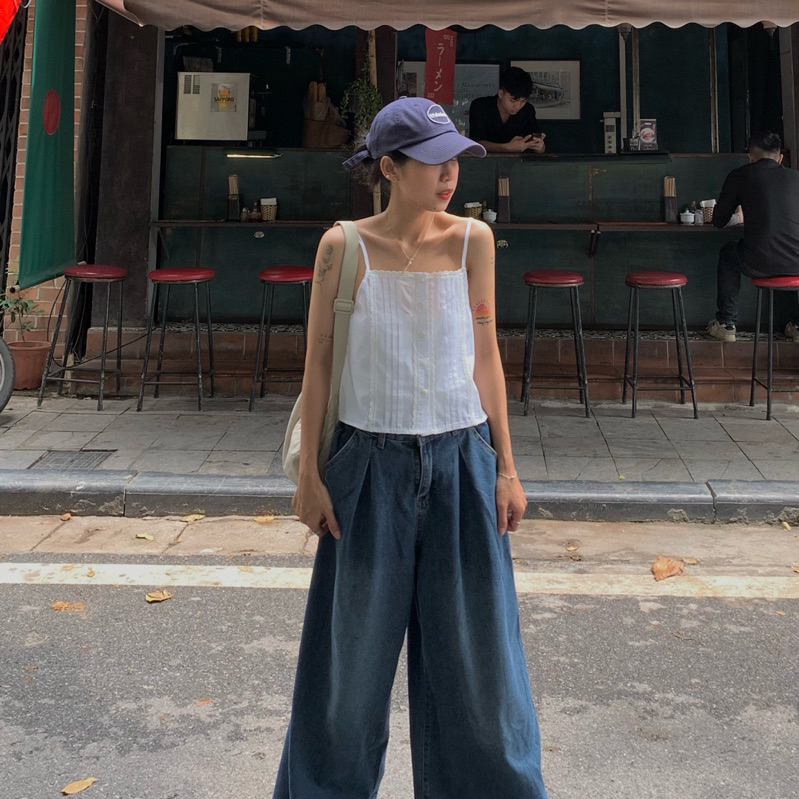 Aimee Top - Áo 2 dây viền ren dáng basic byfromSooyoung