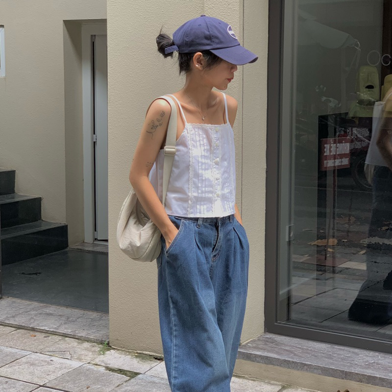 Aimee Top - Áo 2 dây viền ren dáng basic byfromSooyoung