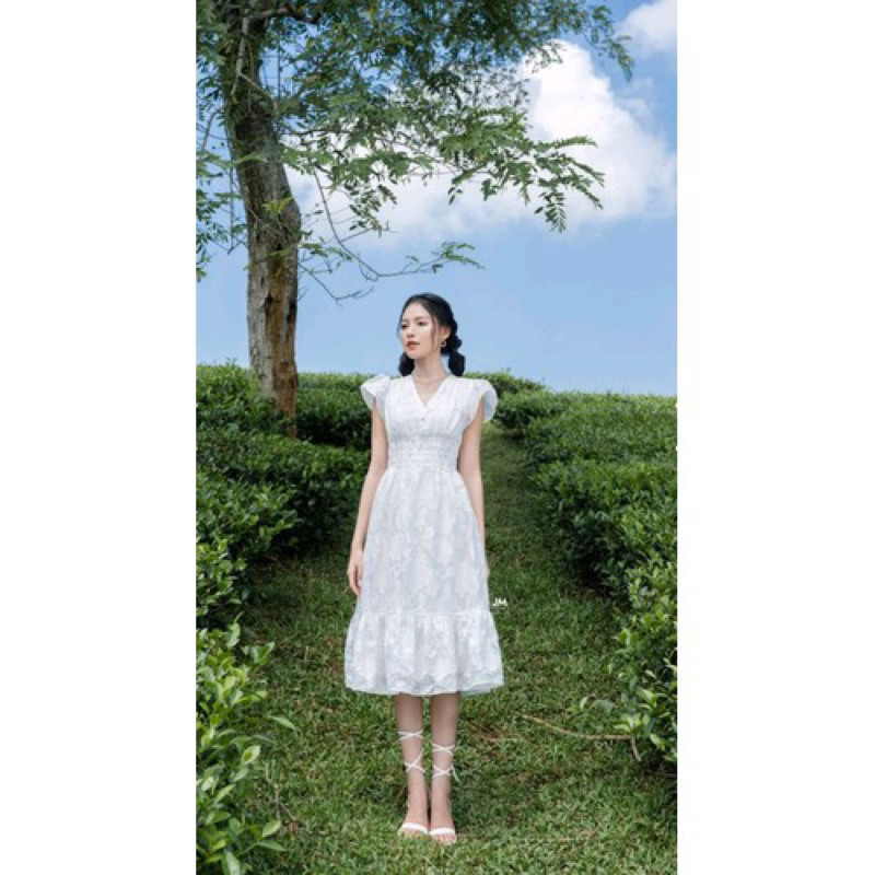 Váy đuôi cá, đầm dự tiệc màu xanh JM dress design