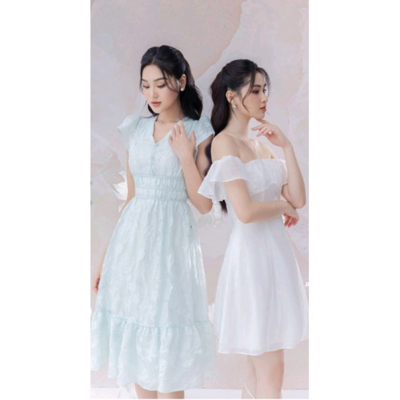 Váy đuôi cá, đầm dự tiệc màu xanh JM dress design