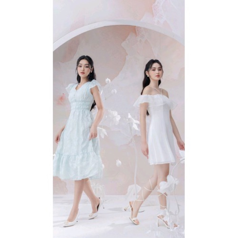 Váy đuôi cá, đầm dự tiệc màu xanh JM dress design