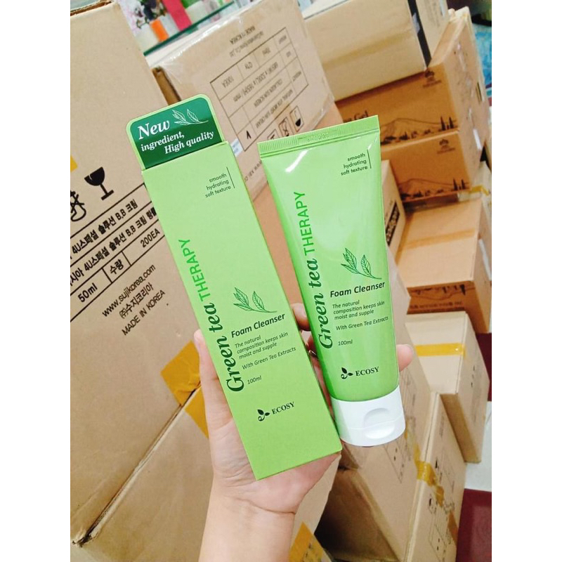 SỮA RỬA MẶT VỚI TINH CHẤT TRÀ XANH ECOSY FOAM CLEANSER 100ML