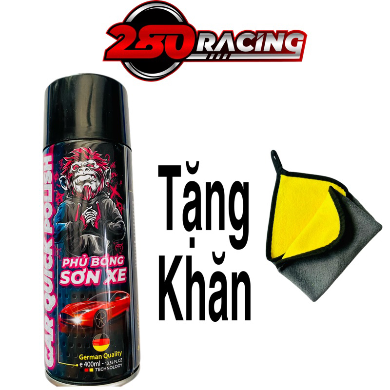 (tặng khăn )Phủ bóng dàn áo sơn xe Sprayking
