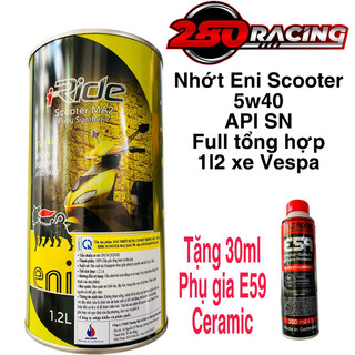 Nhớt Eni Scooter 1l2 cho Vespa 5w40 full tổng hợp