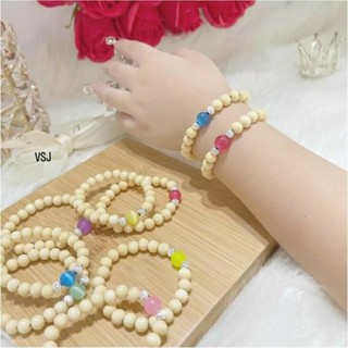 Vòng dâu mix đá phong thủy cho bé. Tặng hạt dâu và dây dự phòng + hộp đựng. Dây chun