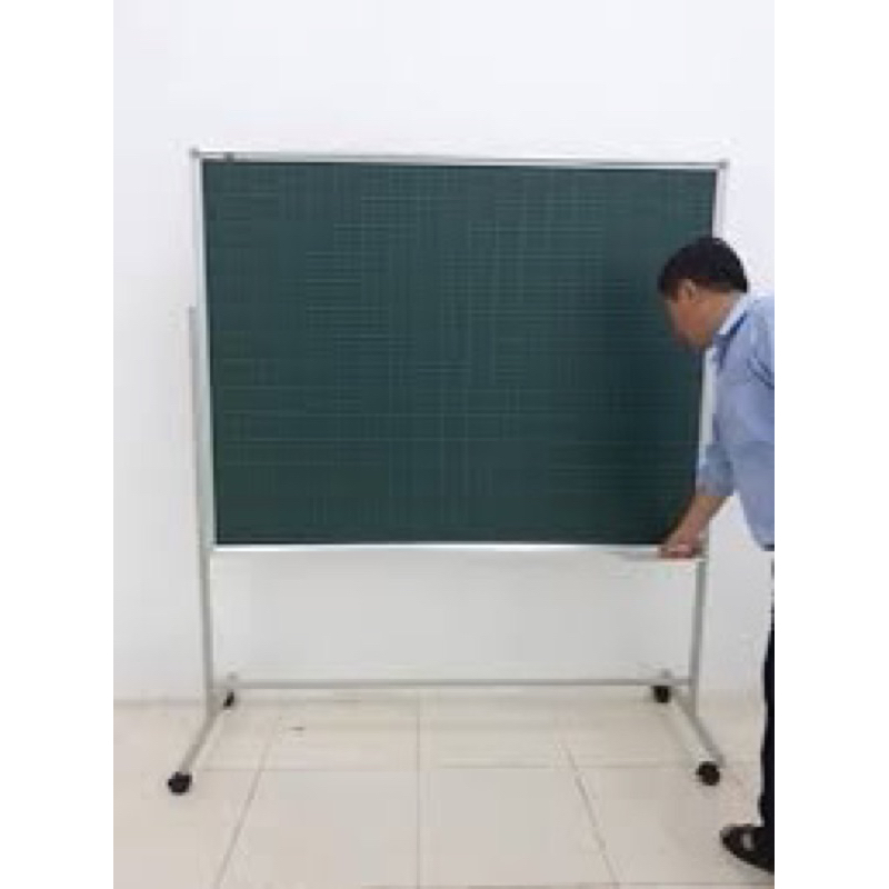 Bảng từ xanh/trắng kèm chân di động 120x160