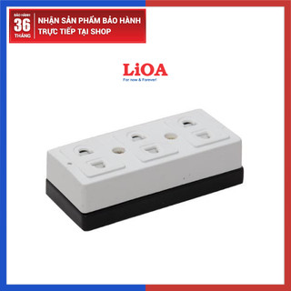 Ổ cắm 3 lổ có màn che lioa oc3nckd