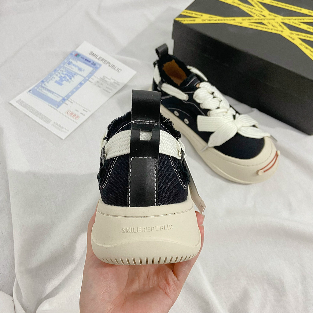 Giá Nhà Máy Sản Xuất SMILEREPUBLIC Jianji Giày Canvas Đế Dày Mặt Cười Phong Cách Jianji Influencer V4ZI