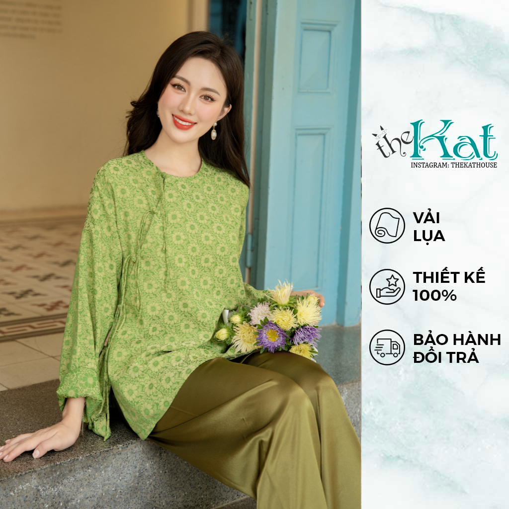 Áo Lục Nghiên The Kat House, vải lụa mát mẻ, sang trọng, khí chất và tinh tế, đủ size