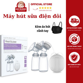 Máy hút sữa điện đôi Real Bubee có chế độ massa kích sữa, Hút êm ái như em bé bú