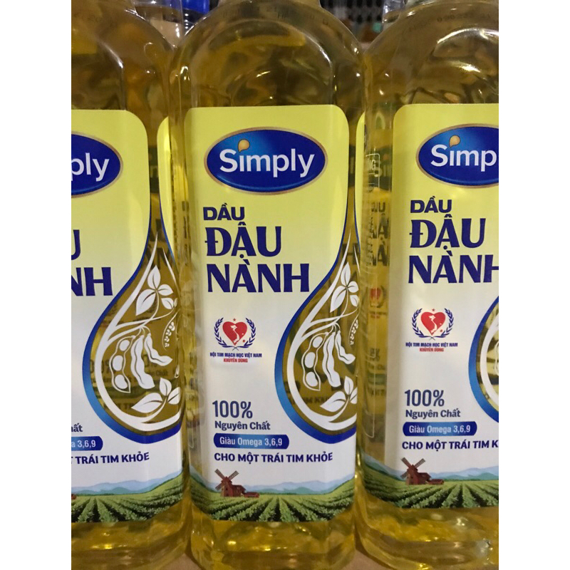 Dầu Ăn đậu nành Simply Chai 1L